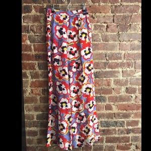 Yumi Kim Wide Leg Silk Emma Pants in Funky Pansy
